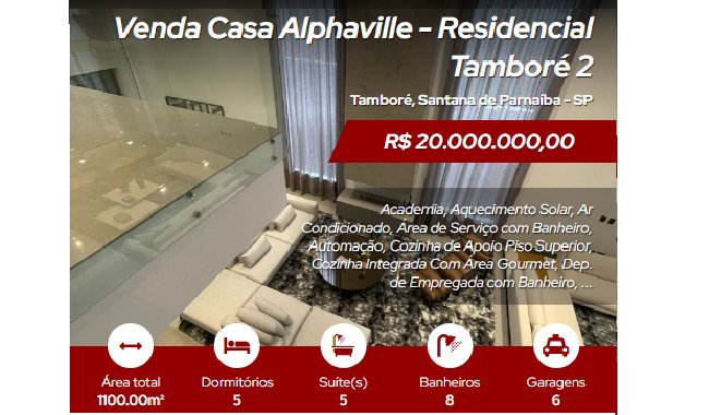 Venda de Casas em  Alphaville - Residencial Tambor 2