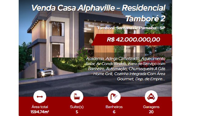 Venda de Casas em  Alphaville - Residencial Tambor 2