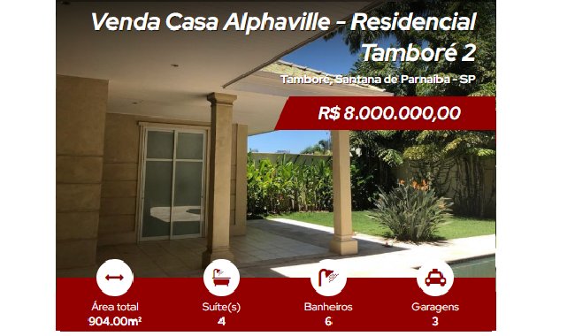 Venda de Casas em  Alphaville - Residencial Tambor 2