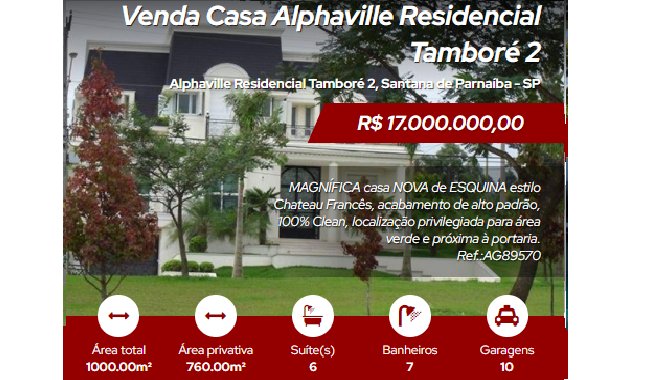 Venda de Casas em  Alphaville - Residencial Tambor 2